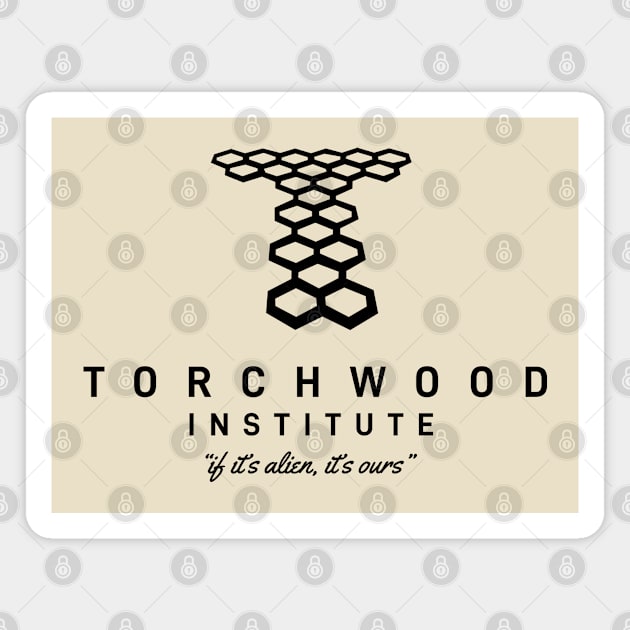 Torchwoood Institute dr who Magnet by flataffex